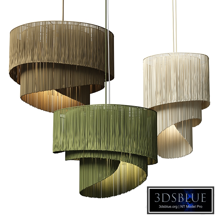 Pendant lights made of threads