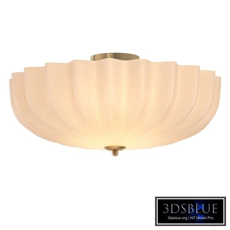 GLASS SEMI FLUSH MOUNT CEILING LIGHT