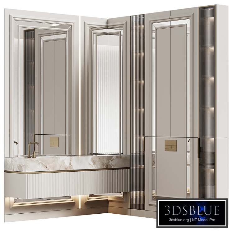 Bathroom furniture 30 in neoclassical style