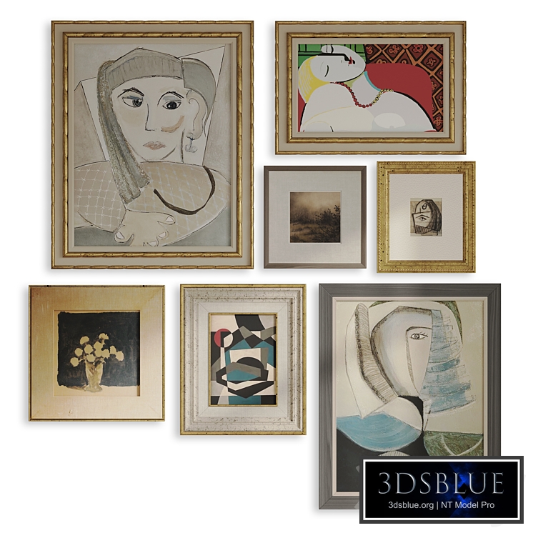 Interior paintings in frames