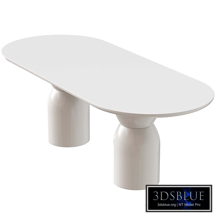 Olive Dining Table Oval 240 White
