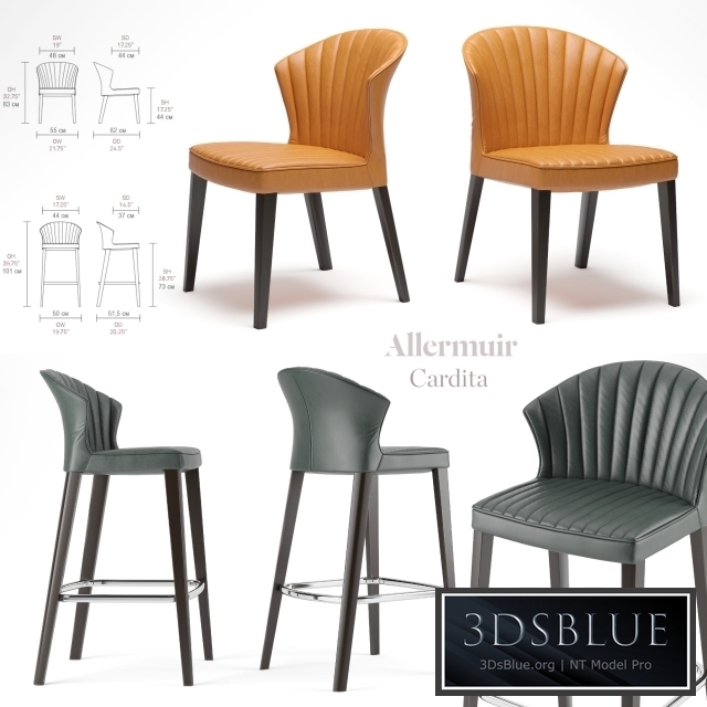 Allermuir _ Cardita Side Chair &amp; Cardita Stool