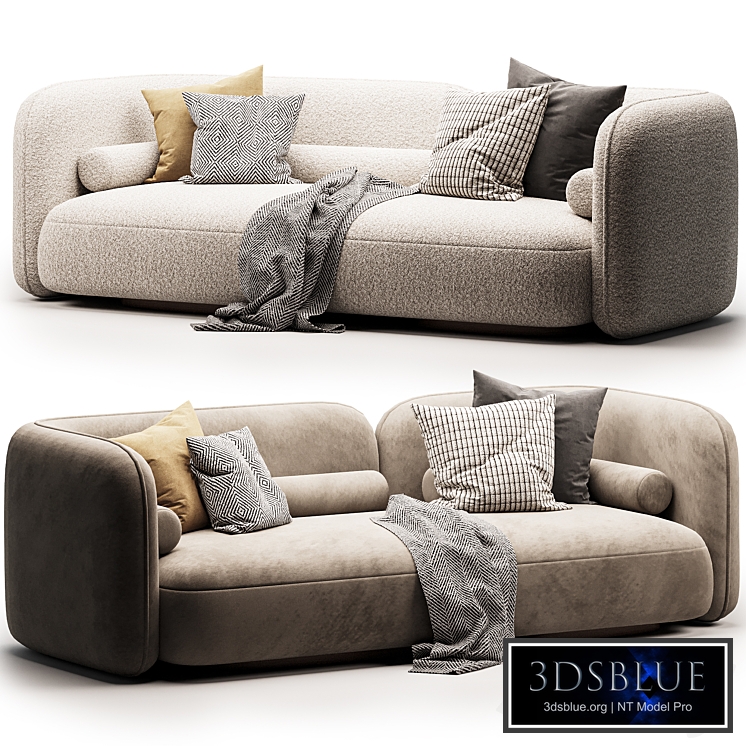 Scandinavian style velvet sofa