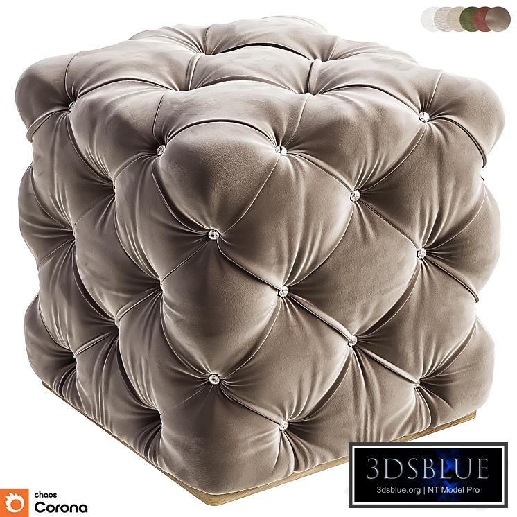 Pouf Chester Cube SUPERNOVA velour