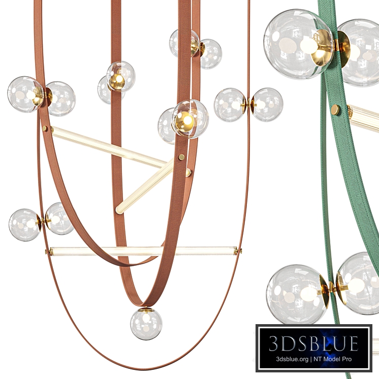 Belt Leather Ball Chandelier,Fabius