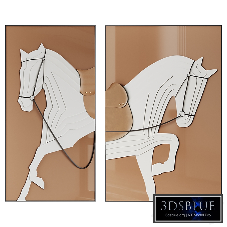 Decorative panel Horses
