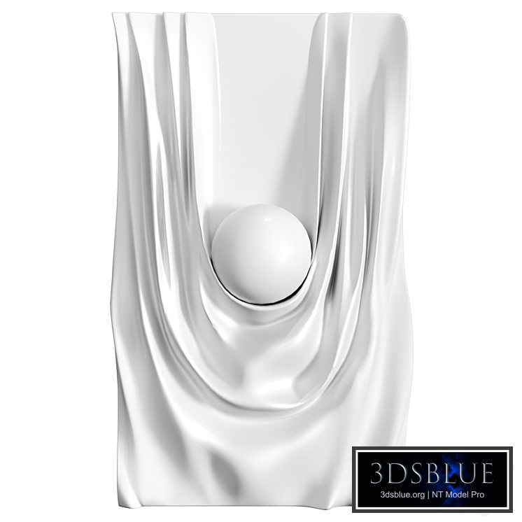 Decorative abstract panel ball in drapery