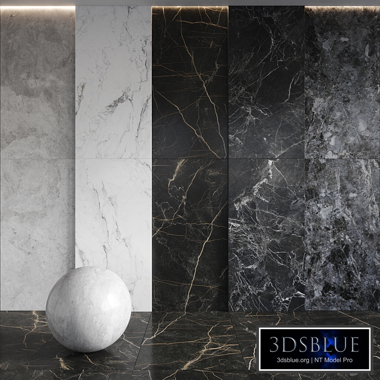 Porcelain tiles MarbleSystem Vitra grey