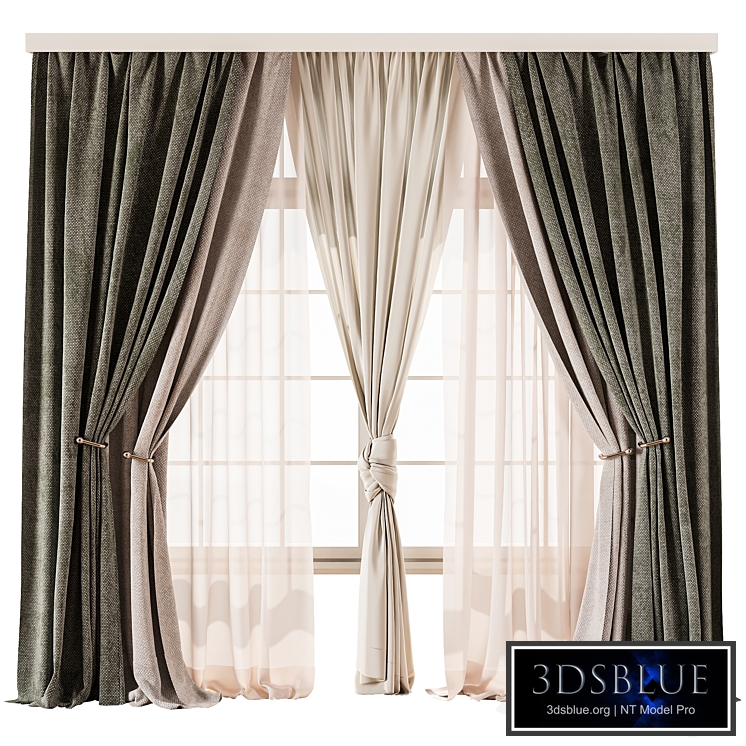 Luxurious Dual Layer Drapes with Sheer Curtain 70
