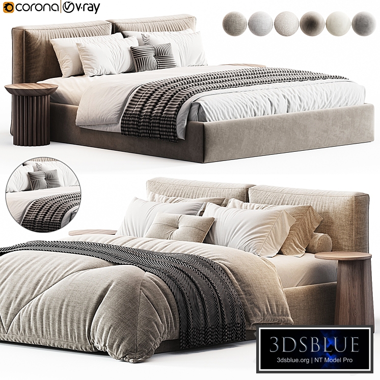 Foster Bed 180 Velvet Smoke By Divan.ru