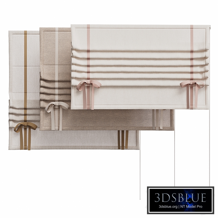 Roman blind with bows