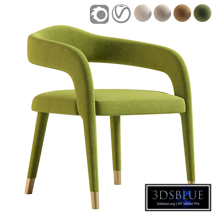 Lucia Green Velvet Dining Chair