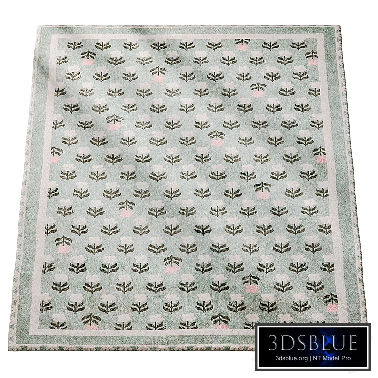 Kids Washable Flower Garden Rug