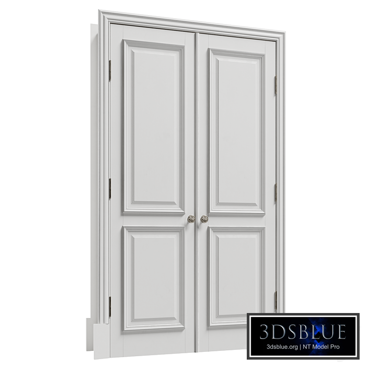 Classic white double door
