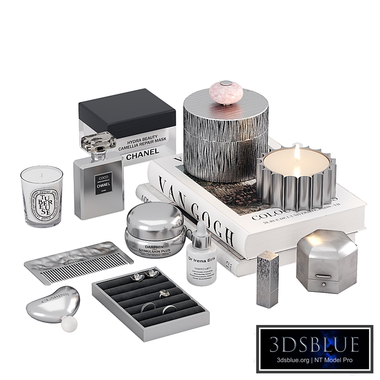 Cosmetics set for dressing table