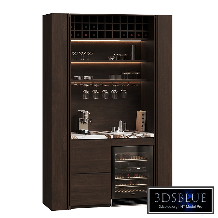 Hidden Cabinet Coffee Bar Station