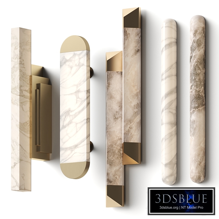 Alabaster wall lamps set