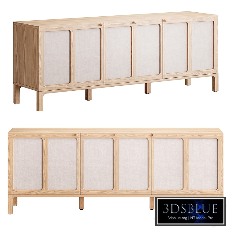 Ash and linen TV stand Esmara by La Redoute