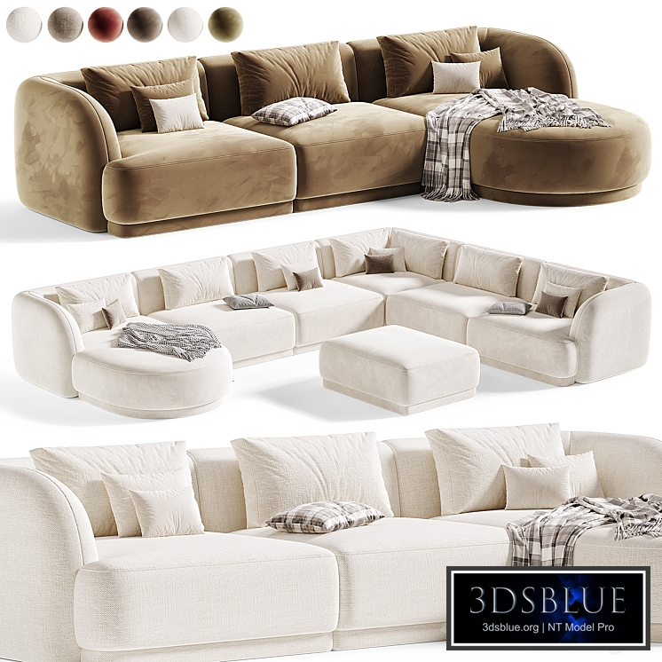 Miley 6 seater corner Sofa By Naduvi