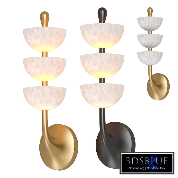 Triple Alabaster Wall Sconce