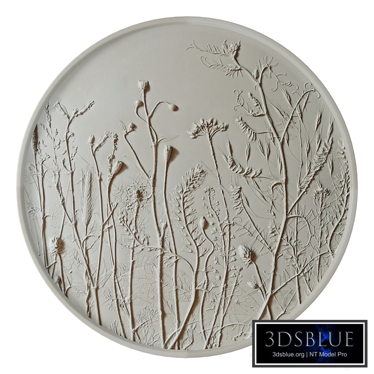 Botanical bas-relief 03