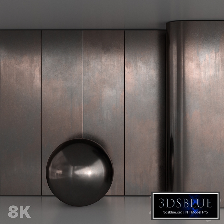 8K Flat old metal material