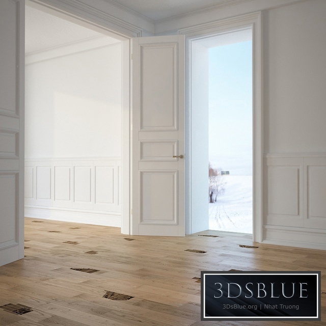 Ultrawood stucco decoration of the walls and openings