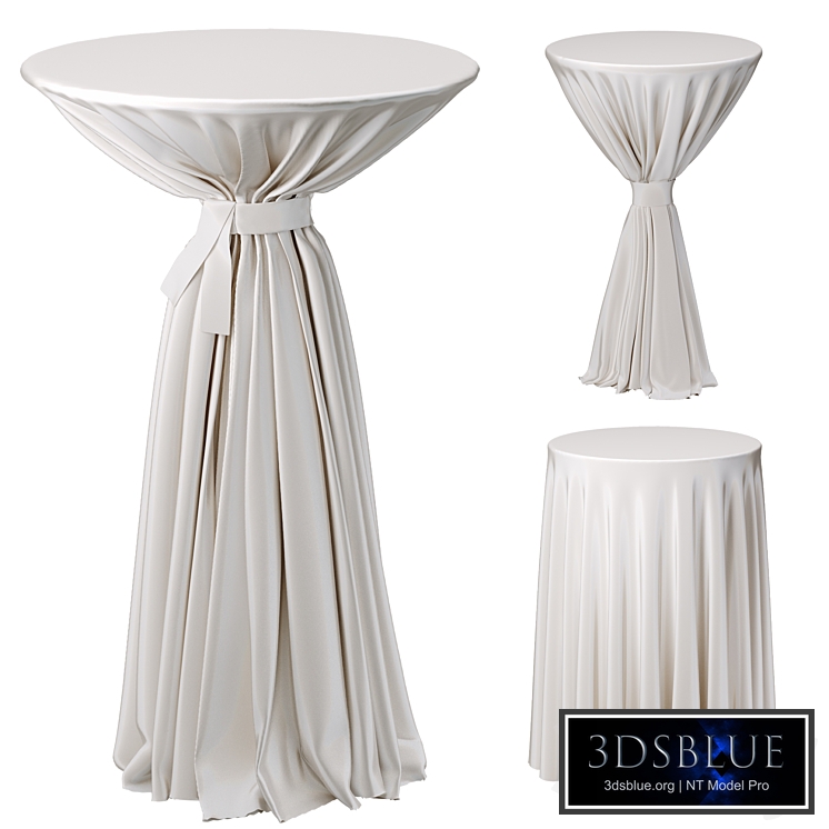 Cocktail table with tablecloth