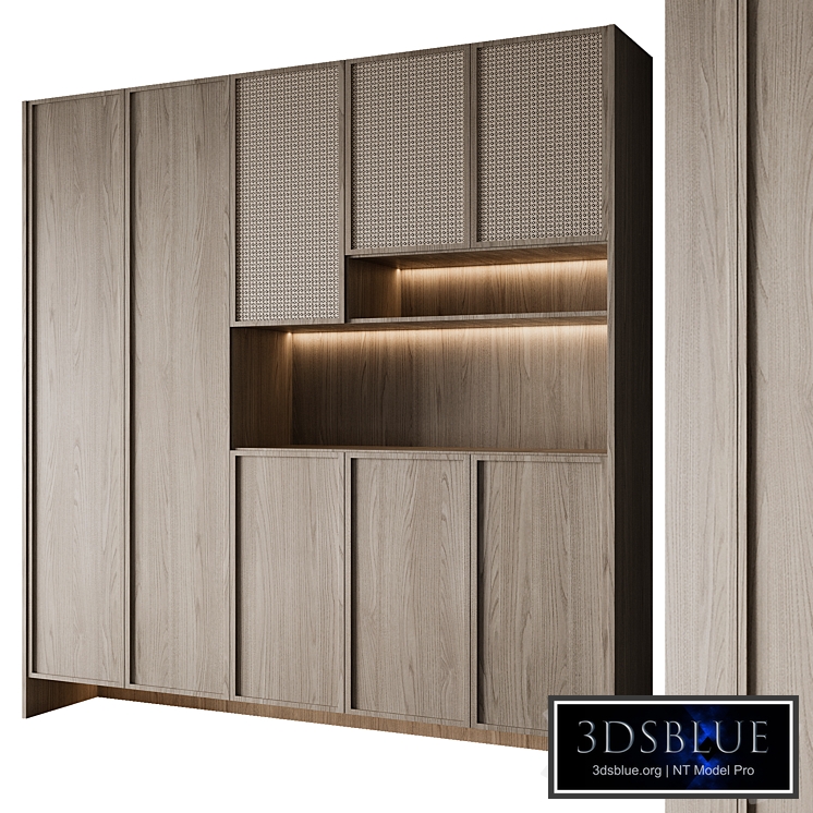 Japandi style rattan wardrobe 10