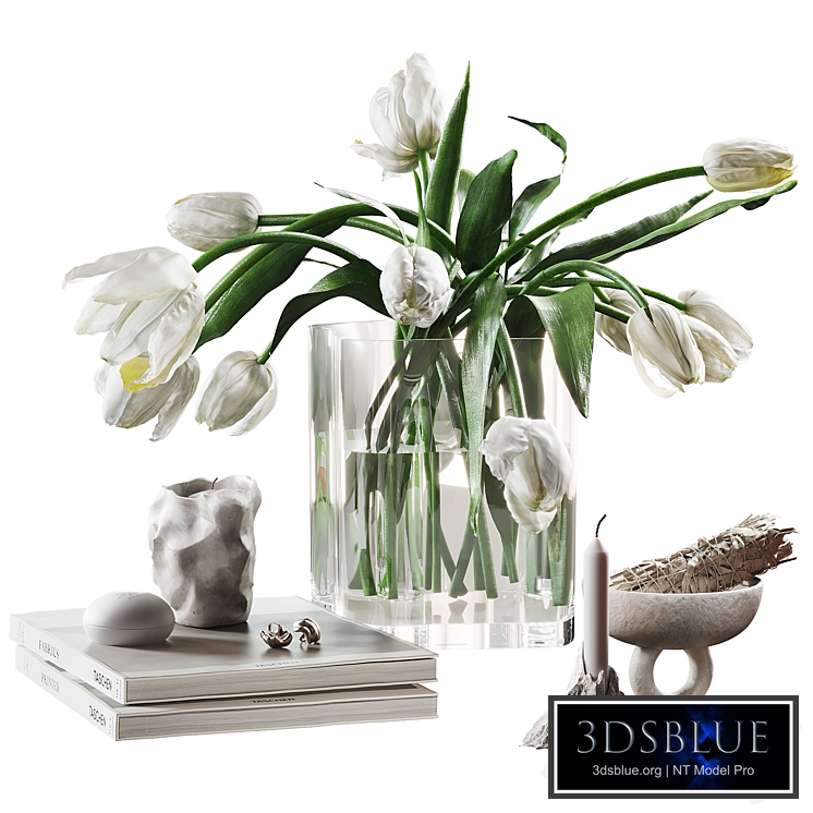 Spring tulips decorative set