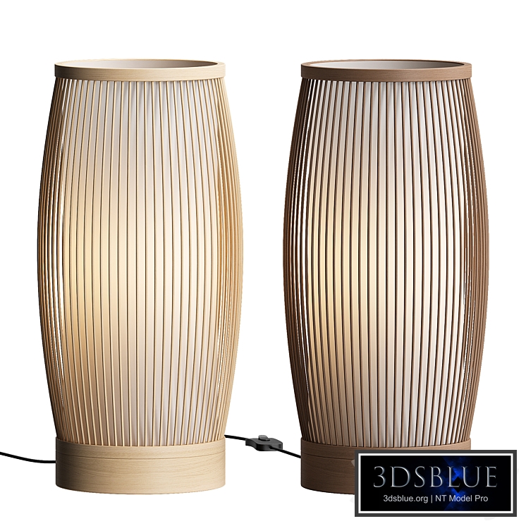 Traditional Japanese Cylinder Table Lamp