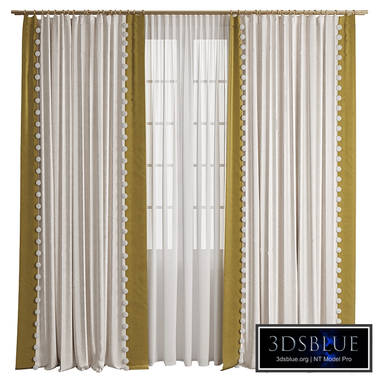 Curtain 87/ Curtains with pompoms