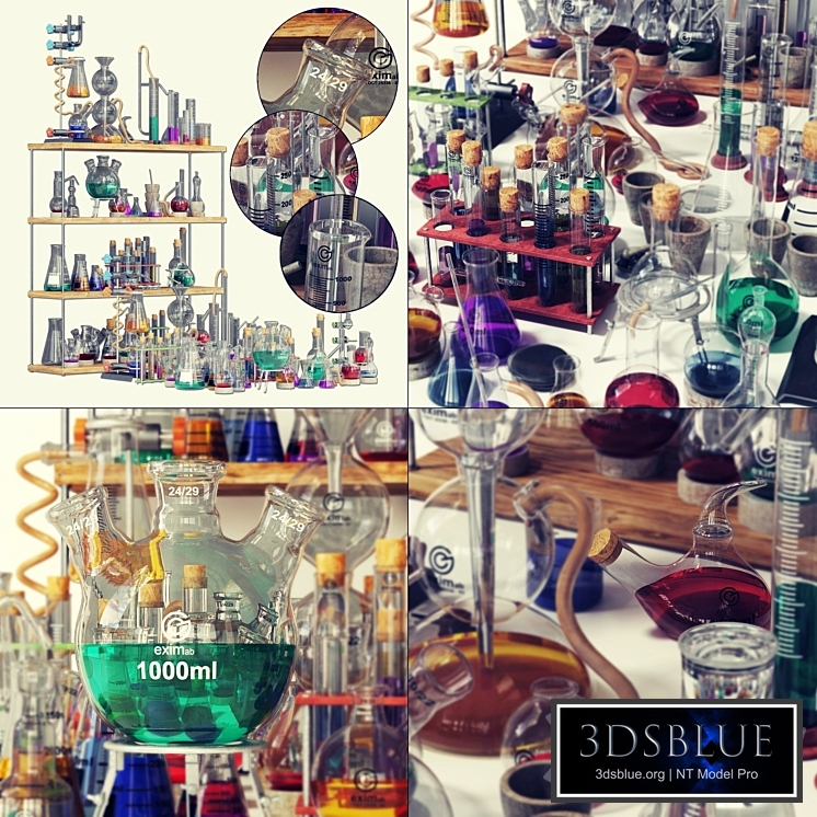 Chemistry dishes n4 / Laboratory chemical glassware №4