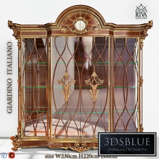 Showcase classic RIVA Mobili D&#39;arte