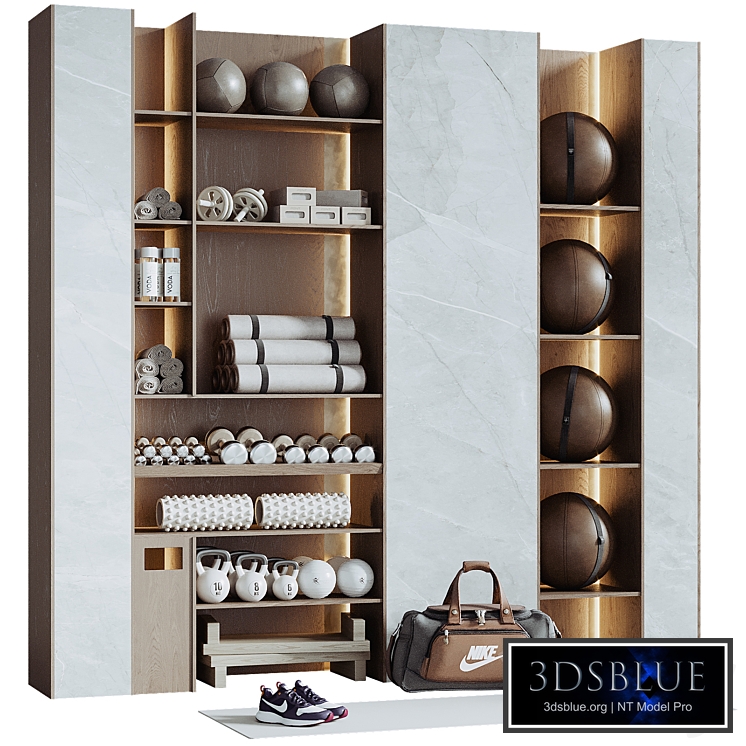 A Rack with gym equipment 03