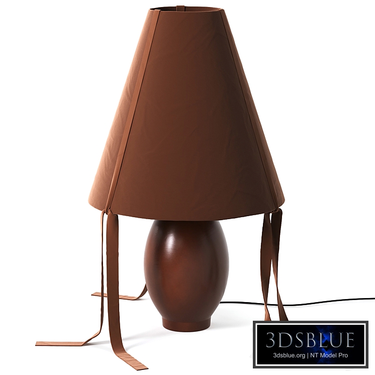 Brown ceramic lamp by Los Objetos Decorativos