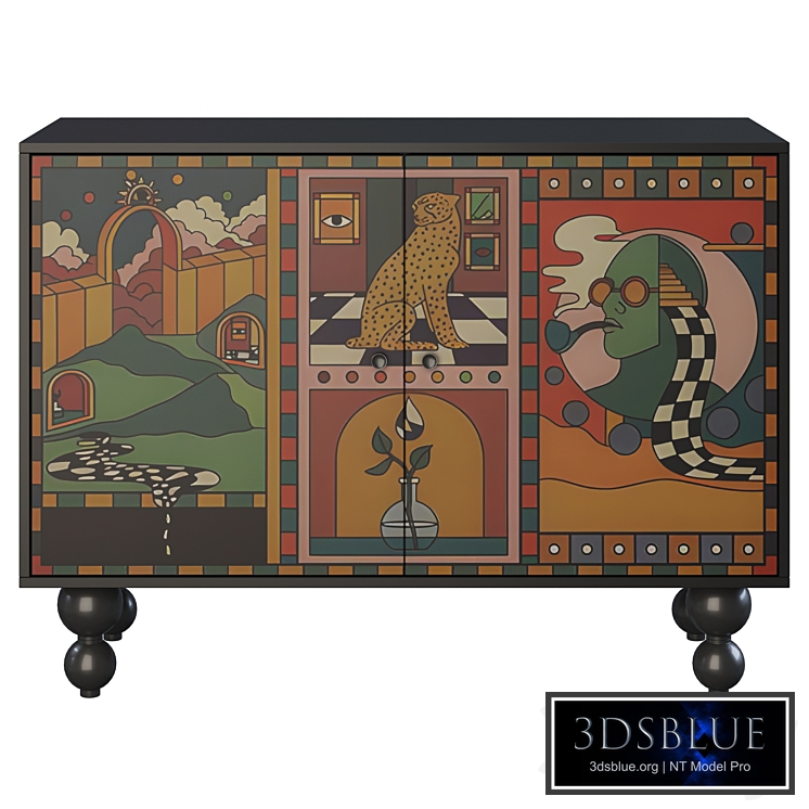 Sideboard LMM Retro Solid Wood Sideboard