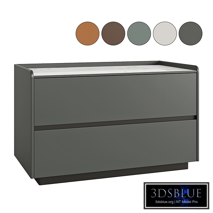 Litfad - Modern Faux Leather Nightstand