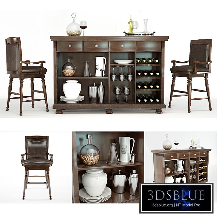 Porter Bar stand and stool