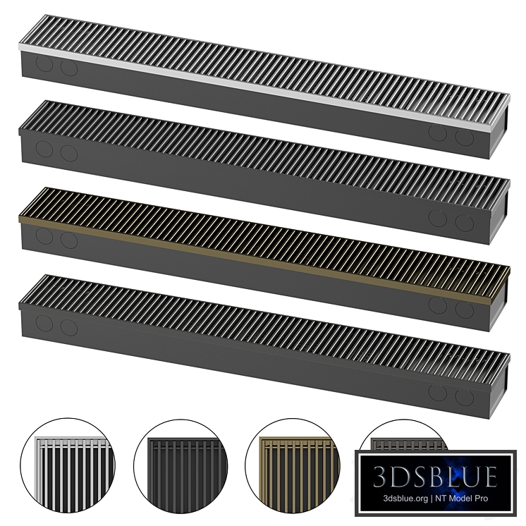 Floor-mounted built-in convectors