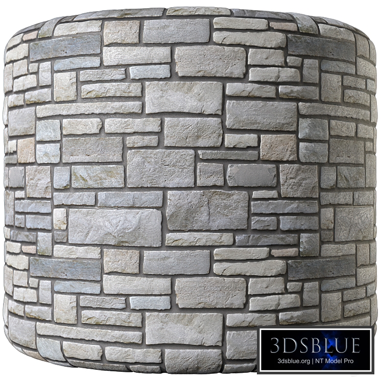 Decorative facing wild rubble stone rock masonry