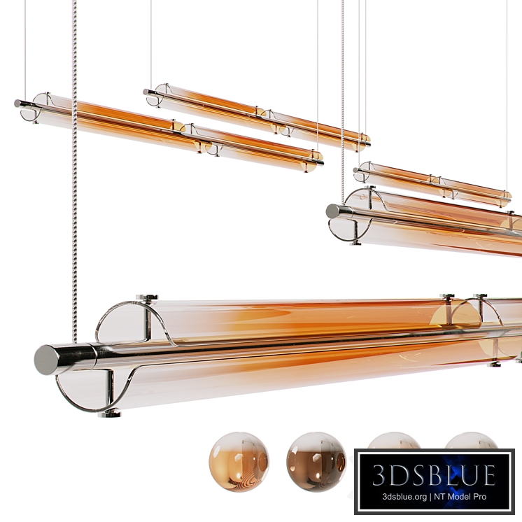 Pendant lamp Gallotti&Radice Tratto horizontal 3