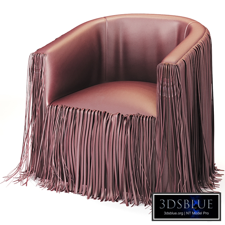 Shaggy Leather Swivel Chair in NeKeia Leather