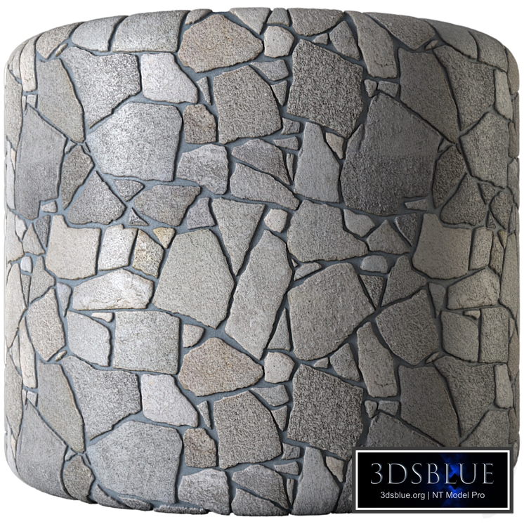 Decorative facing wild rubble stone rock masonry