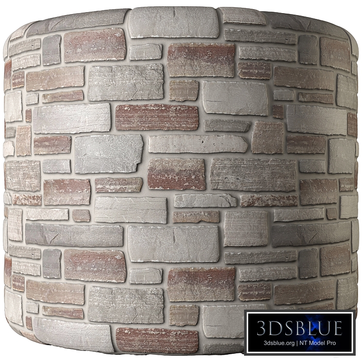 Decorative facing wild rubble stone rock masonry