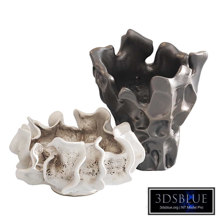 Set of coral-shaped vases