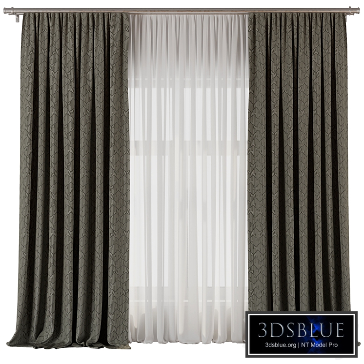 Curtain with rod 48 ptternend curtain HBH
