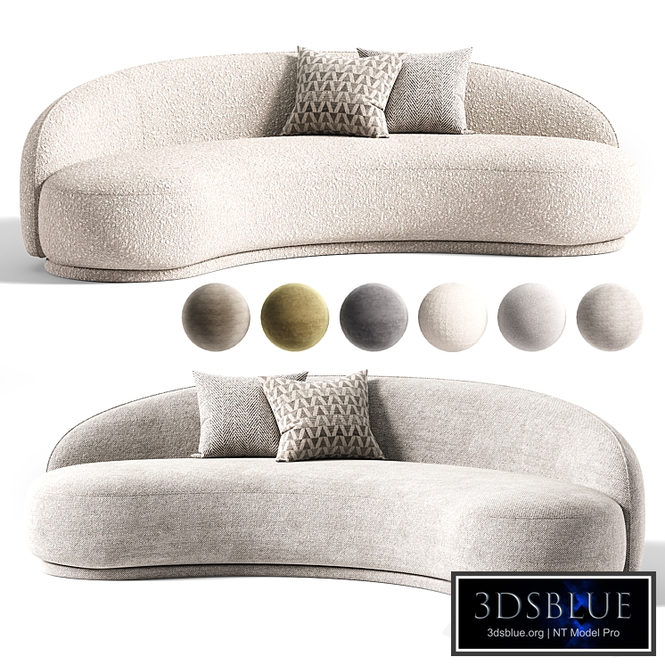 Boucle Curved Sofa, Curved Sofa