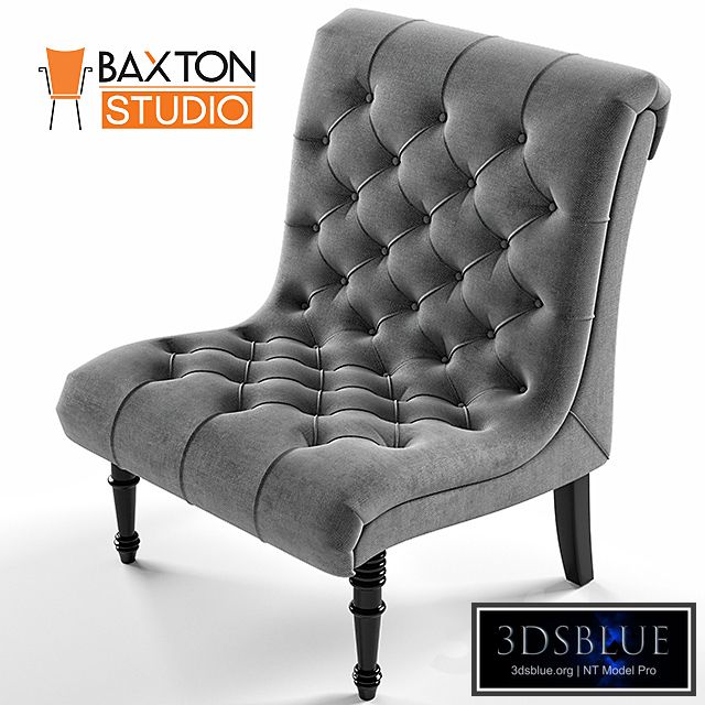 Baxton Studio Caelie Gray Linen Modern Lounge Chair
