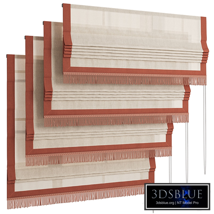 Roman blinds 44 with fringe (1500mm)